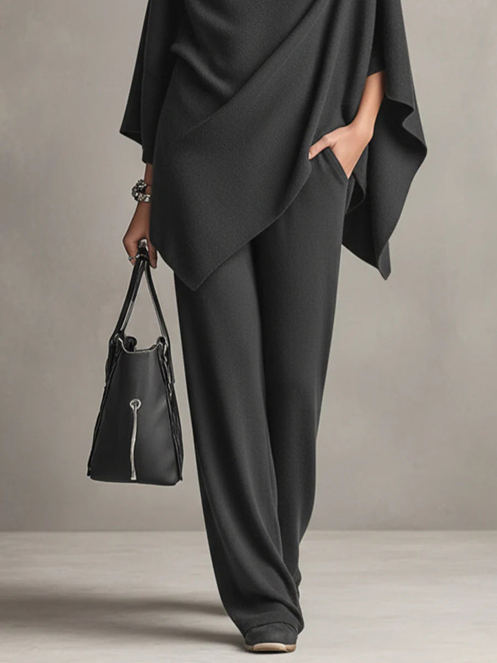 Women’s Elegant Draped Two-Piece Set
