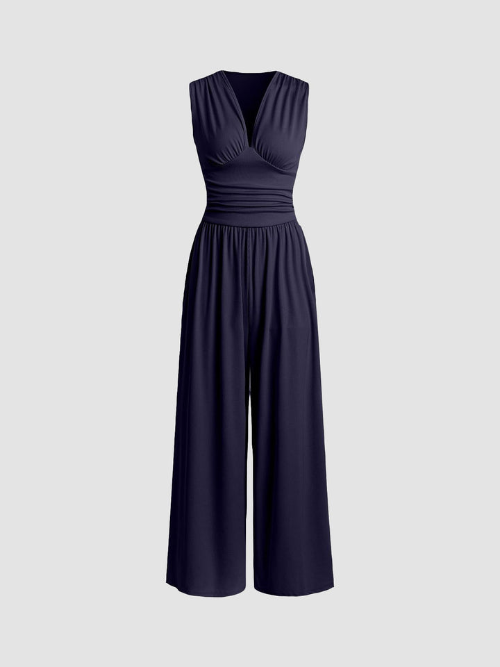 Women’s Chic Sleeveless Wide-Leg Jumpsuit