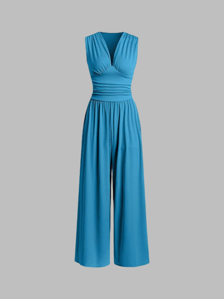 Women’s Chic Sleeveless Wide-Leg Jumpsuit