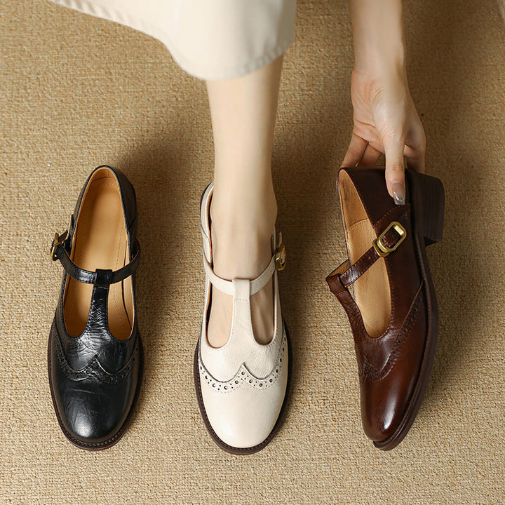 Women’s Classic Buckle Strap Round Toe Mary Jane Shoes
