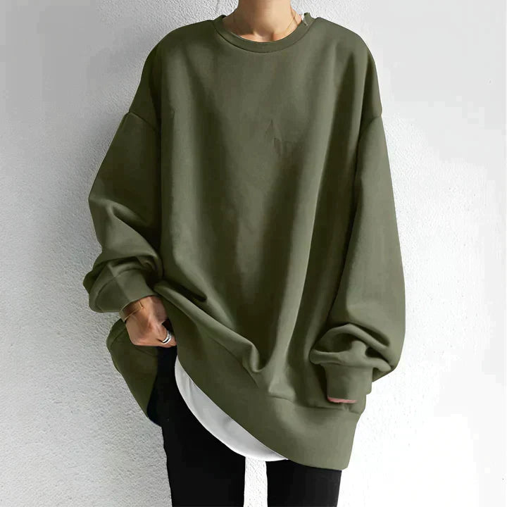 Women’s Oversized Round Neck Pullover Sweater