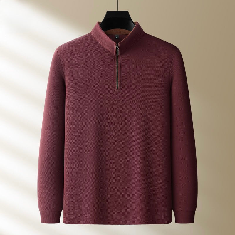 Men’s Quarter Zip Mock Neck Sweater