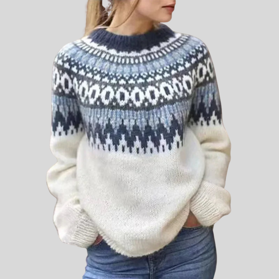 Women’s Fair Isle Knit Pullover Sweater