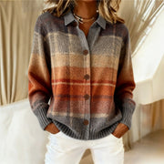 Women’s Warm Autumn Colors Plaid Blouse