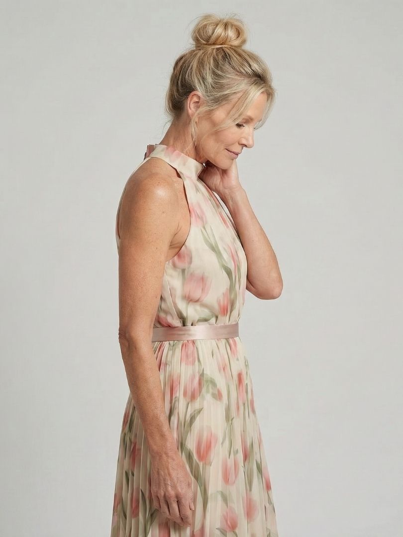 Women’s Halter Floral Midi Dress