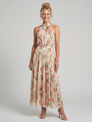 Women’s Halter Floral Midi Dress