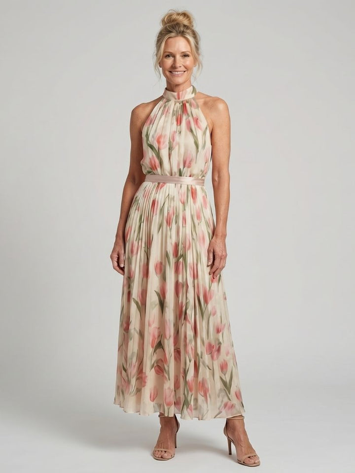 Women’s Halter Floral Midi Dress