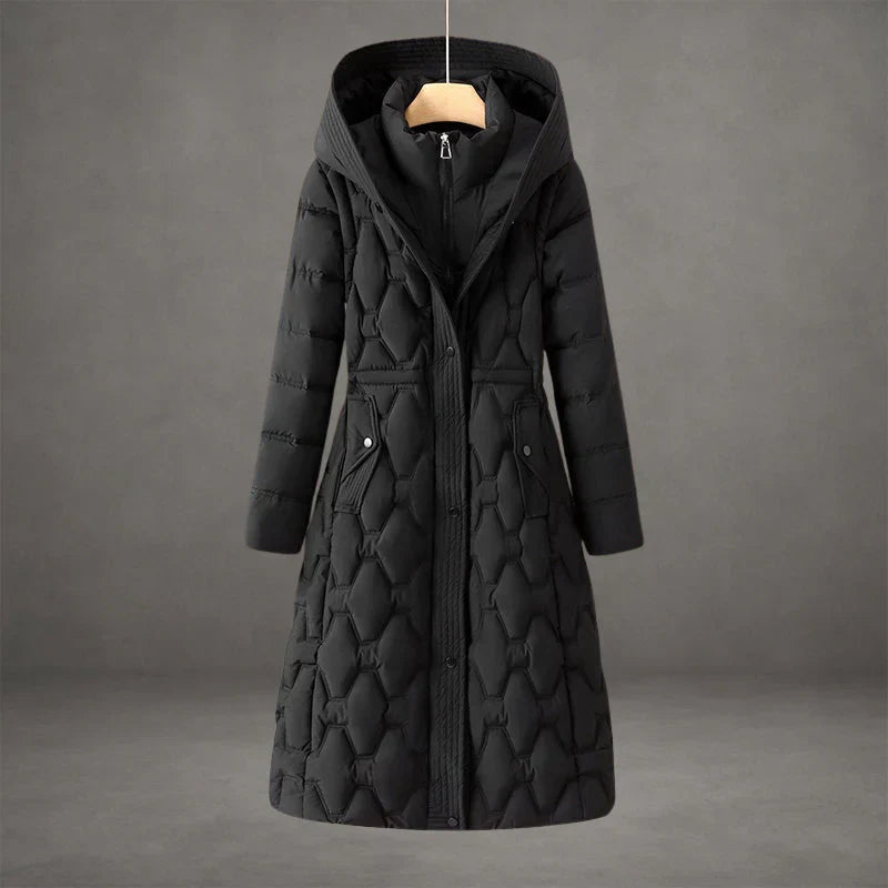 Women’s Long Quilted Hooded Winter Coat