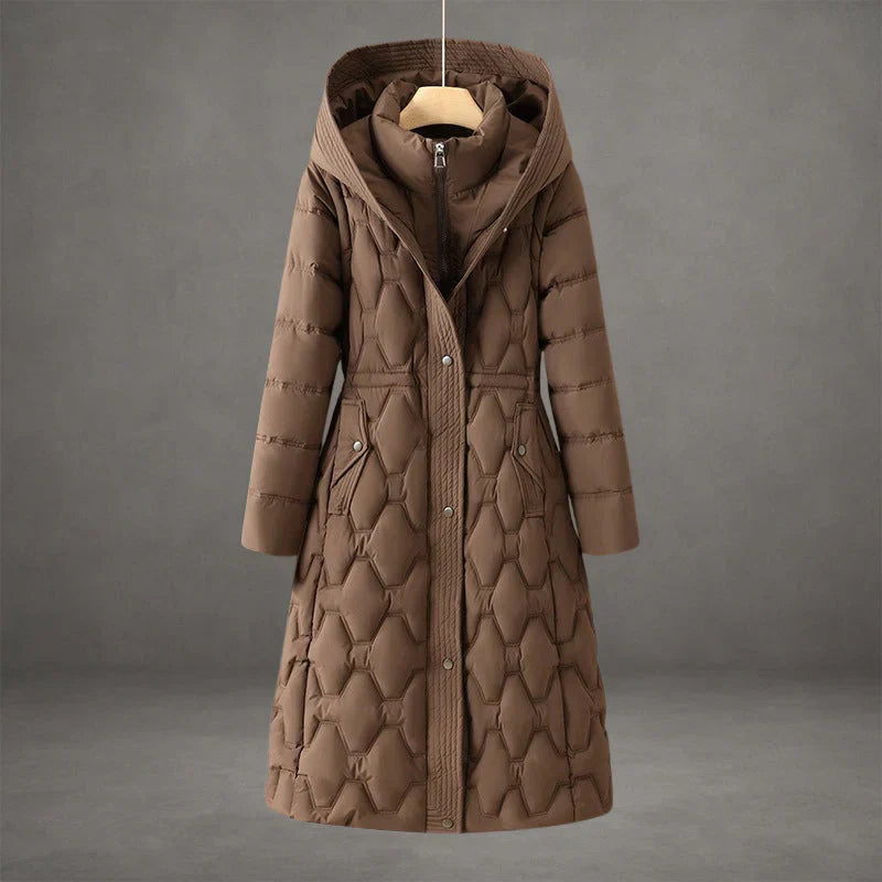 Women’s Long Quilted Hooded Winter Coat