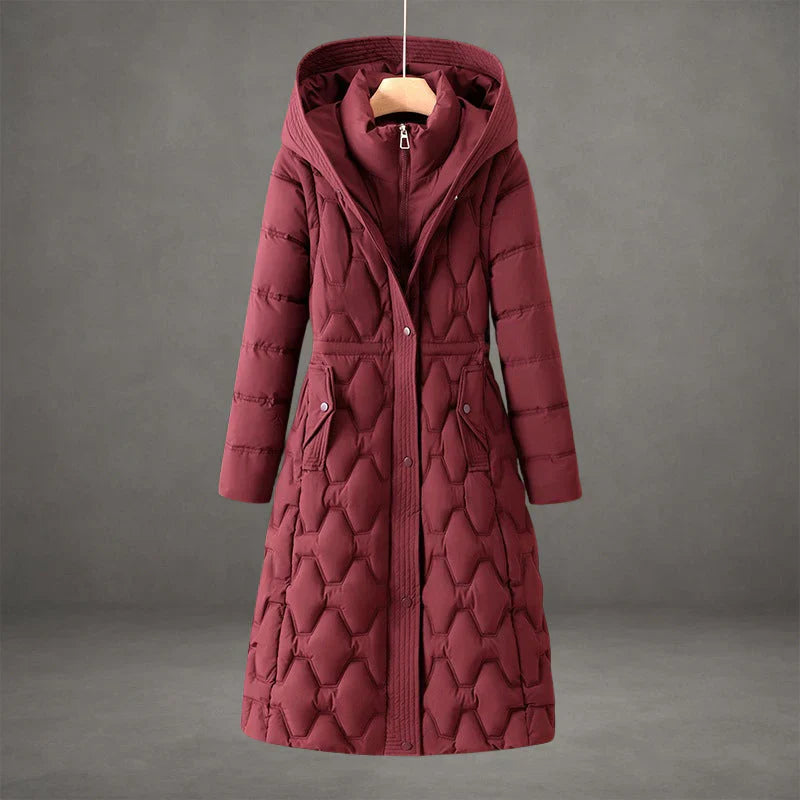 Women’s Long Quilted Hooded Winter Coat