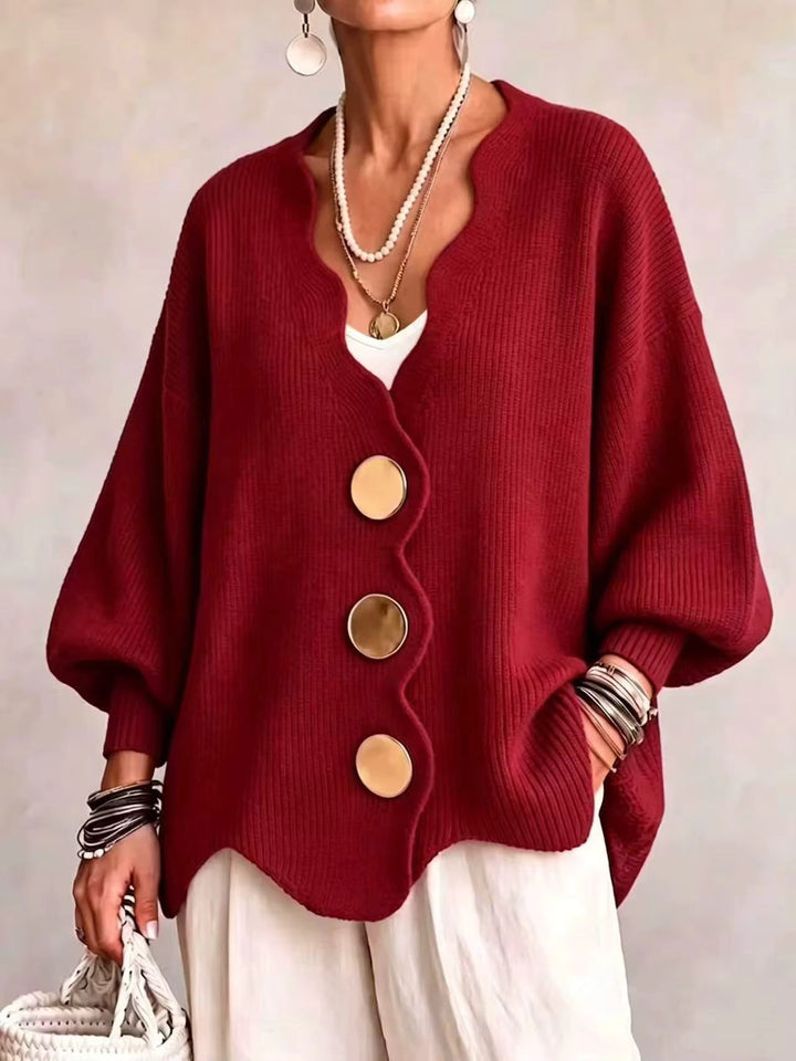 Women’s Oversized Button Front Knit Cardigan