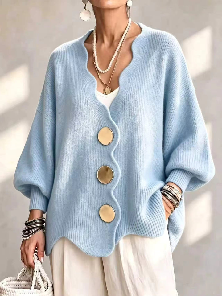 Women’s Oversized Button Front Knit Cardigan