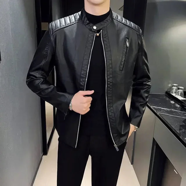 Men’s Slim Fit Moto Biker Jacket