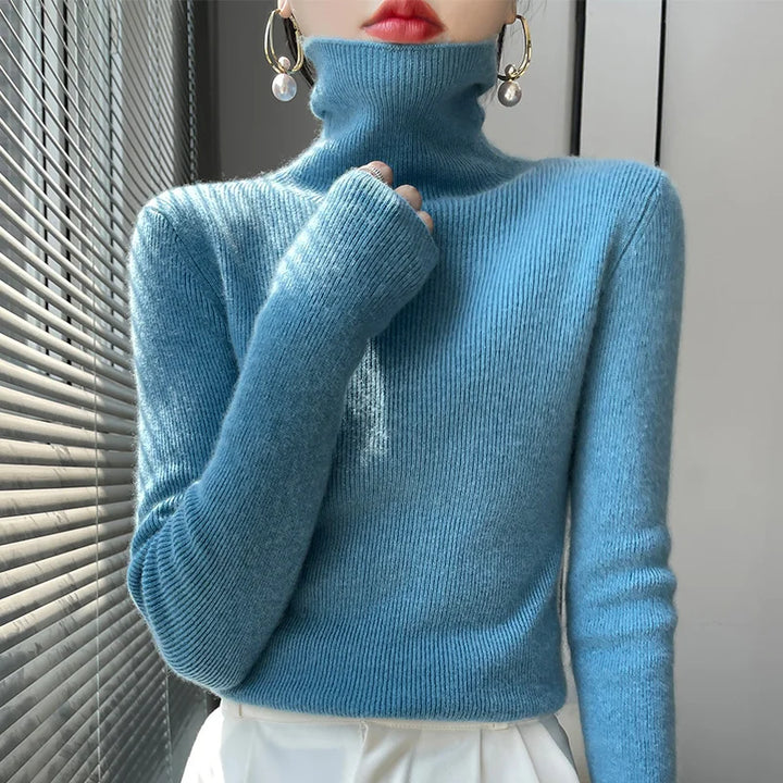 Women’s Long Sleeve Turtleneck Pullover Sweater