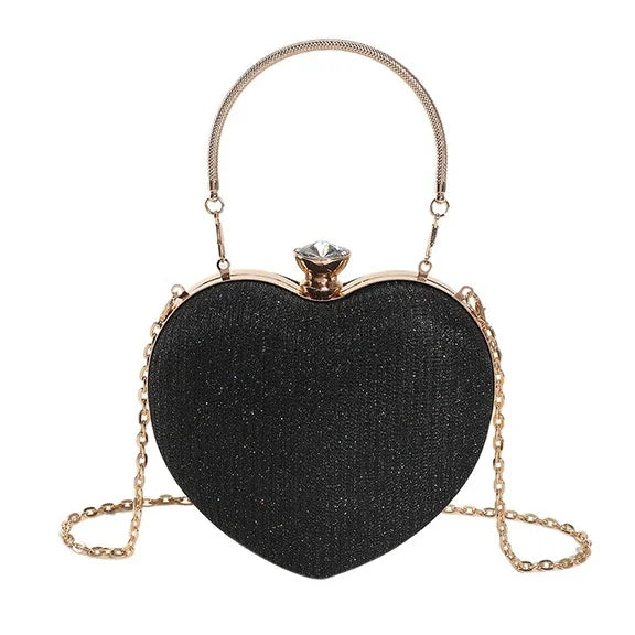 Women’s Glossy Heart-Shaped Purse