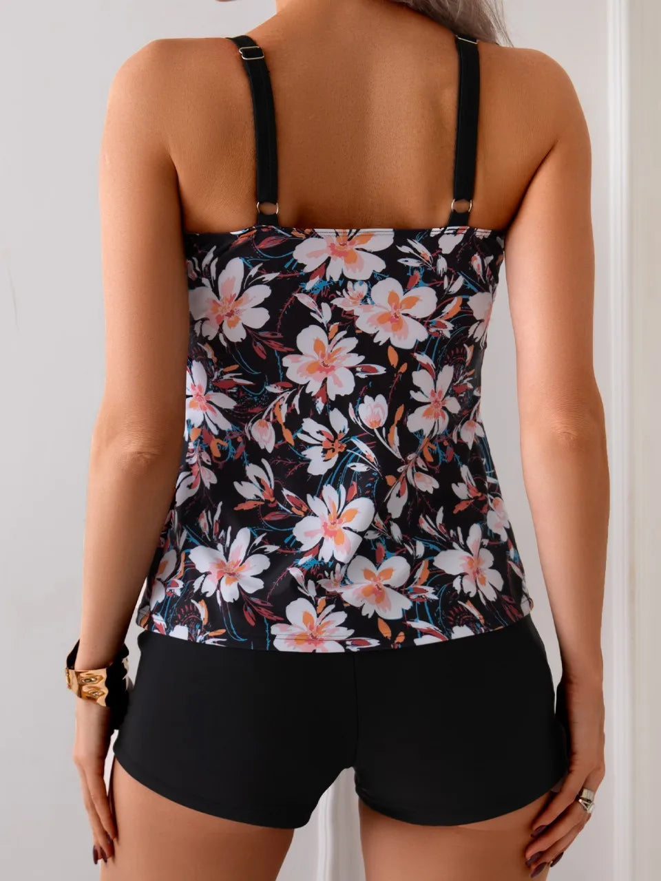 Women’s Floral Print Two-Piece Tankini Set