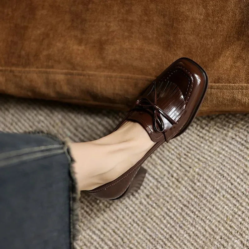 Women’s Block Heel Slip-On Loafer Pumps