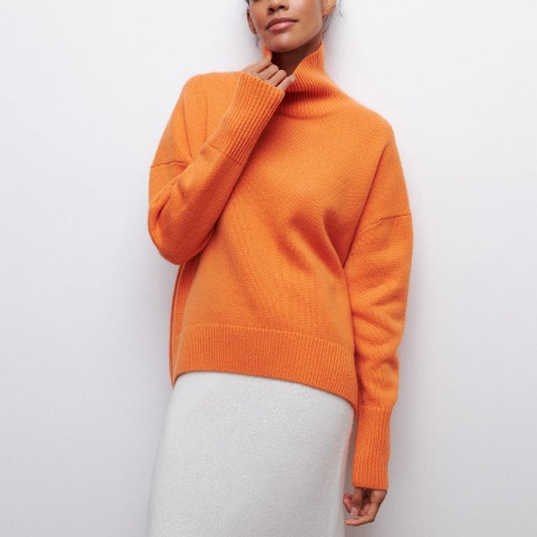 Women’s Ribbed High Neck Jumper
