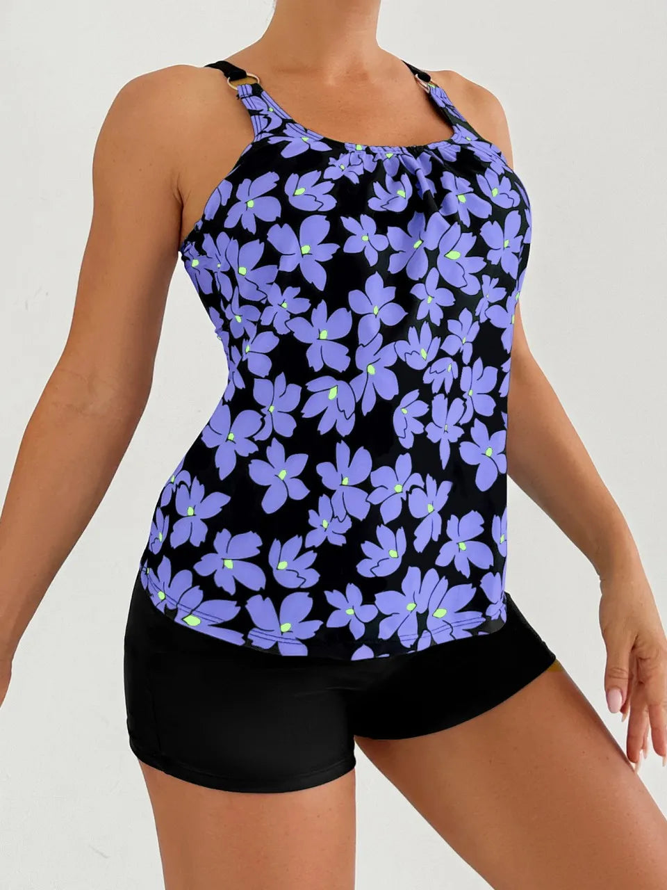 Women’s Floral Print Two-Piece Tankini Set