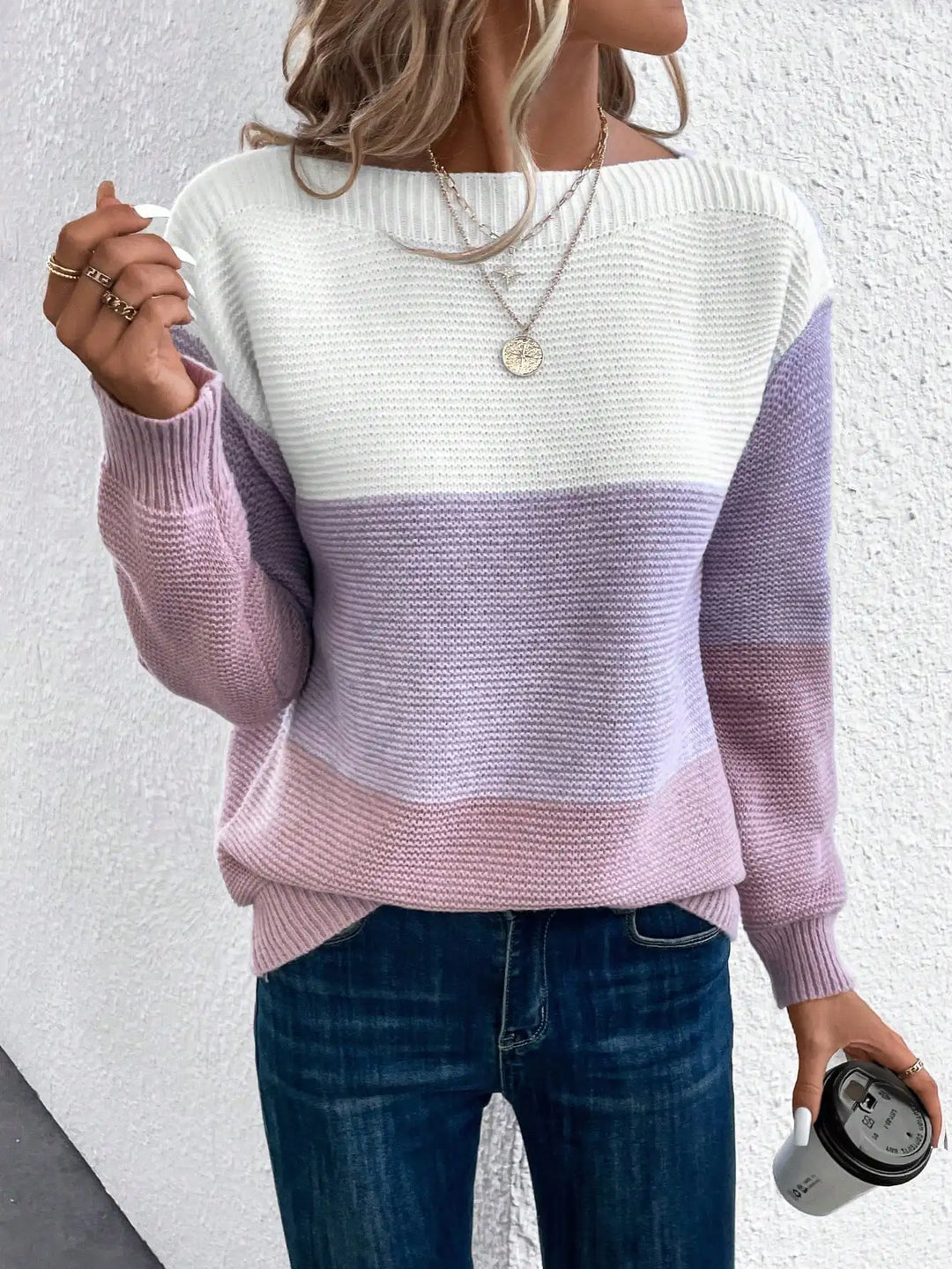 Women’s Ombre Knit Pullover Sweater
