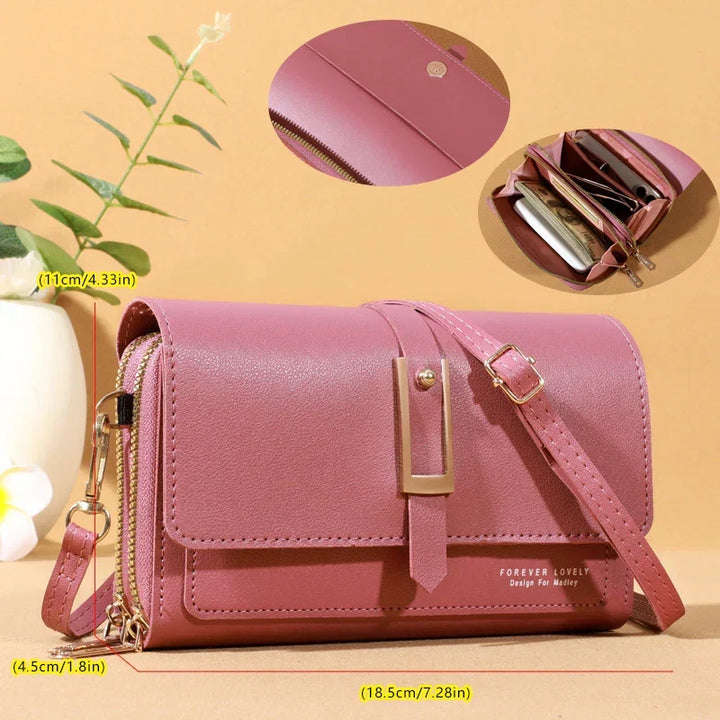 Women’s Compact Phone And Card Holder Crossbody Bag
