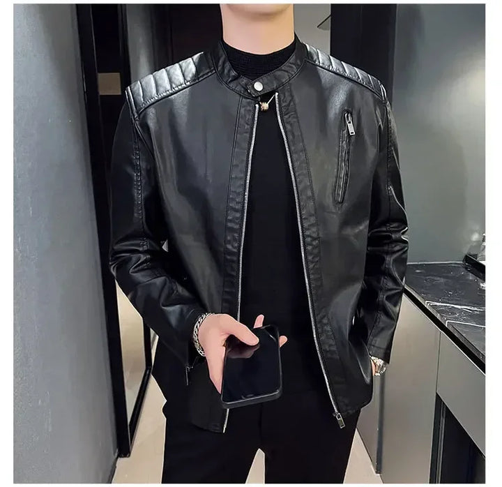 Men’s Slim Fit Moto Biker Jacket