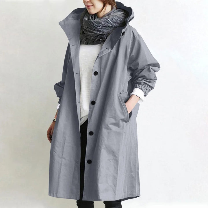 Women’s Hooded Longline Trench Coat