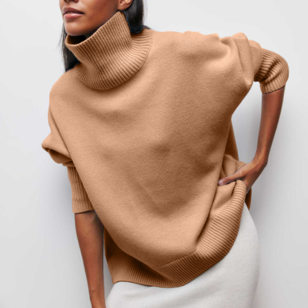 Women’s Ribbed High Neck Jumper