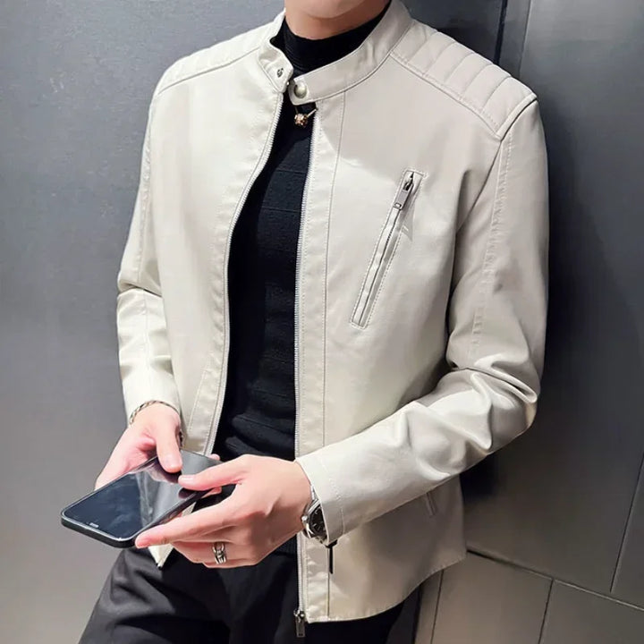 Men’s Slim Fit Moto Biker Jacket