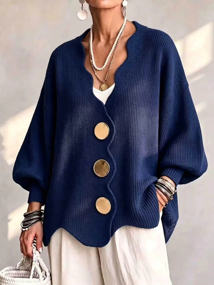 Women’s Oversized Button Front Knit Cardigan