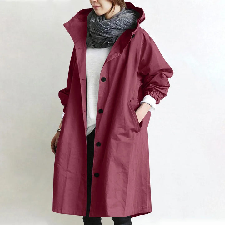 Women’s Hooded Longline Trench Coat