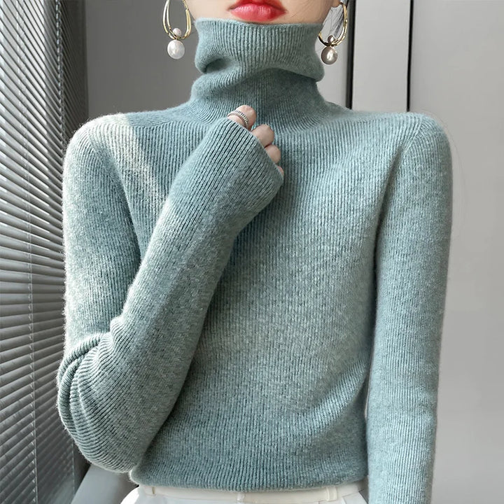 Women’s Long Sleeve Turtleneck Pullover Sweater