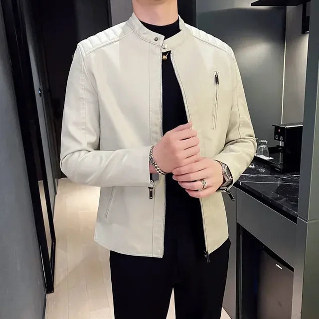 Men’s Slim Fit Moto Biker Jacket