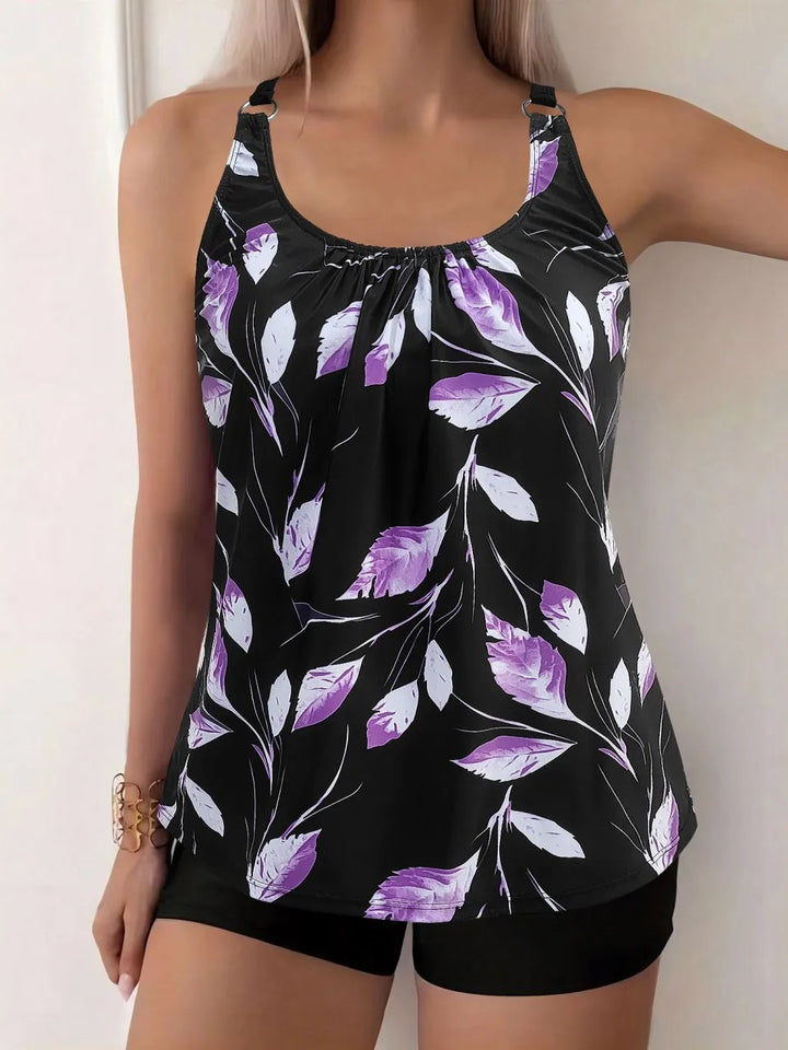 Women’s Floral Print Two-Piece Tankini Set