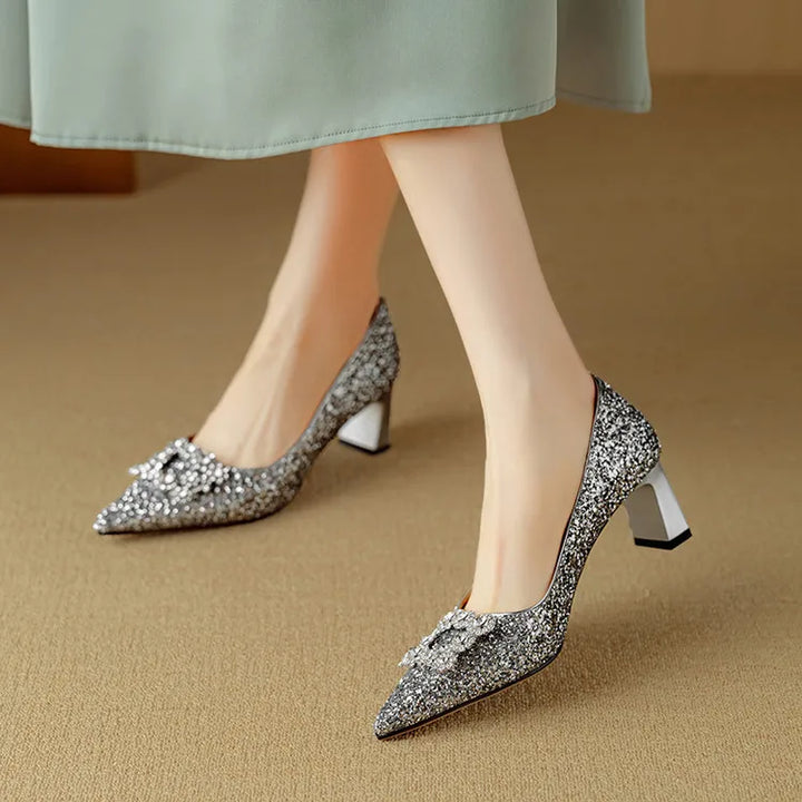Women’s Glitter Stiletto Pumps