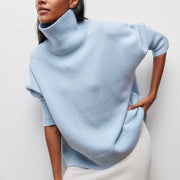 Women’s Ribbed High Neck Jumper