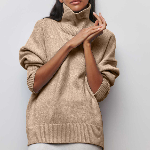 Women’s Ribbed High Neck Jumper