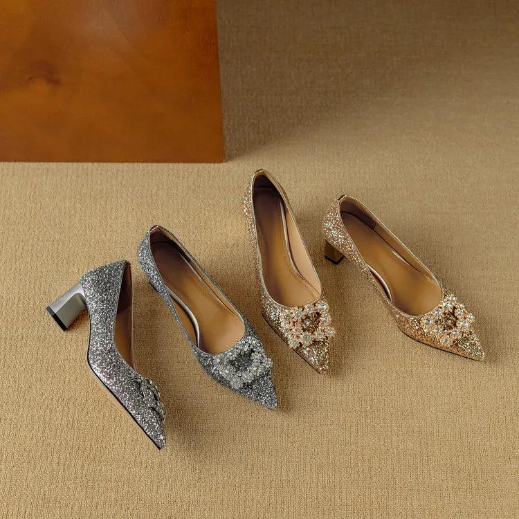 Women’s Glitter Stiletto Pumps