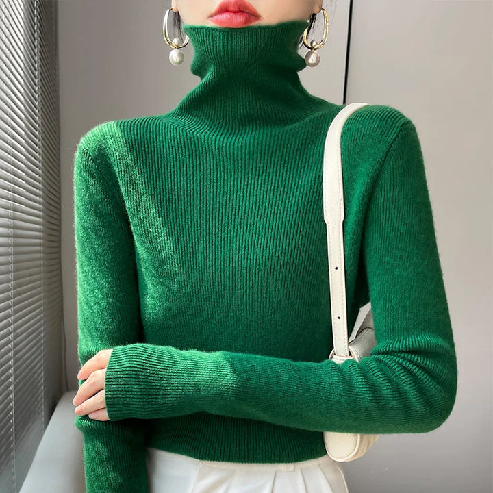 Women’s Long Sleeve Turtleneck Pullover Sweater