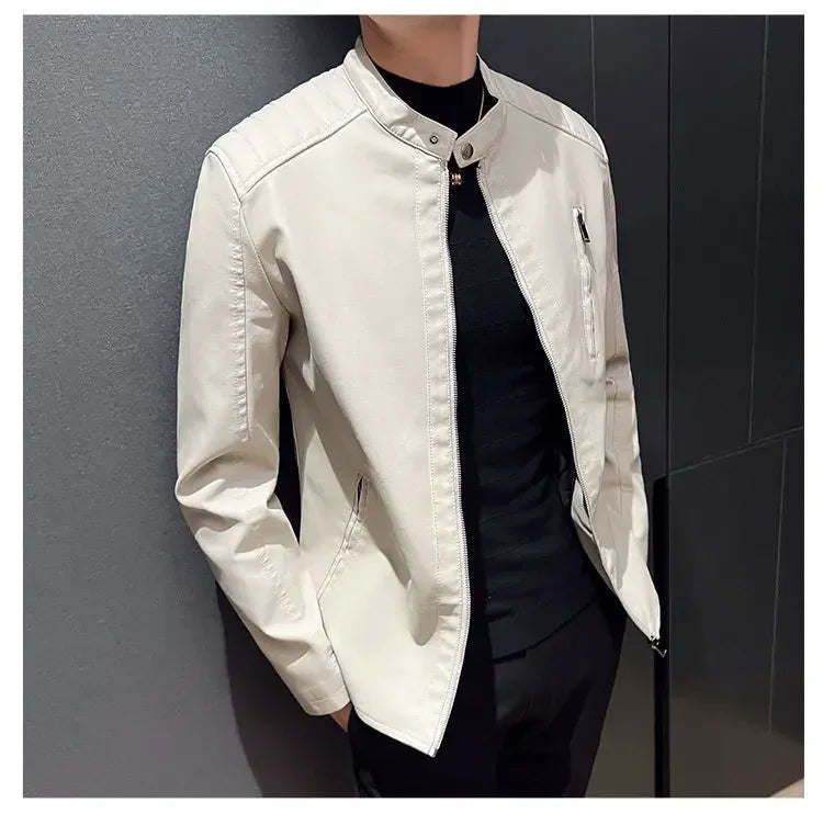 Men’s Slim Fit Moto Biker Jacket