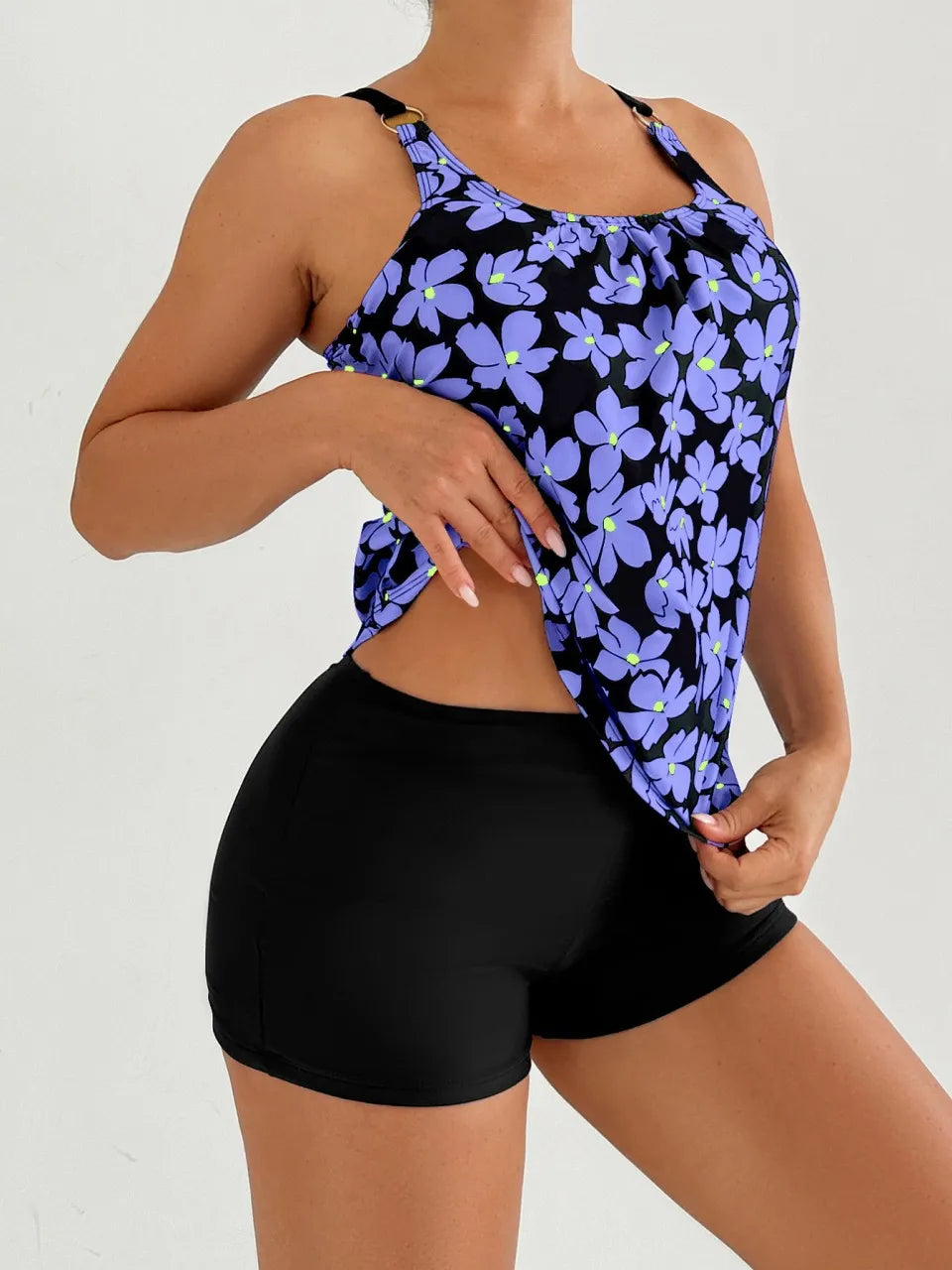 Women’s Floral Print Two-Piece Tankini Set