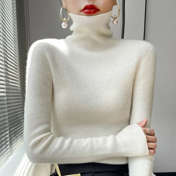 Women’s Long Sleeve Turtleneck Pullover Sweater