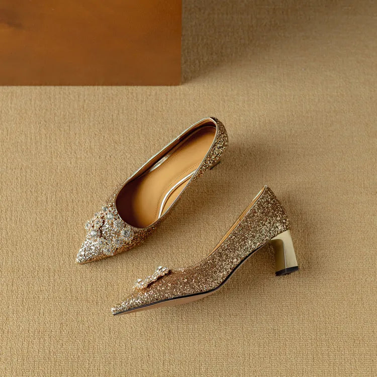 Women’s Glitter Stiletto Pumps