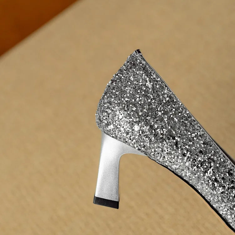 Women’s Glitter Stiletto Pumps