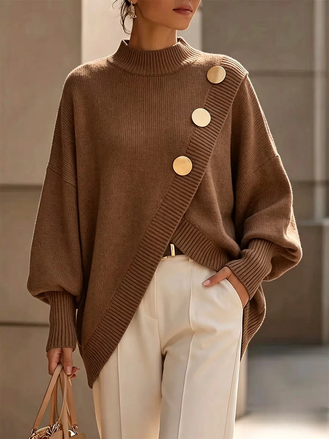 Women’s Button Detail Knit Sweater
