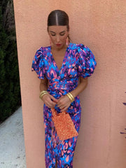 Women’s Puff Sleeve Midi Dress