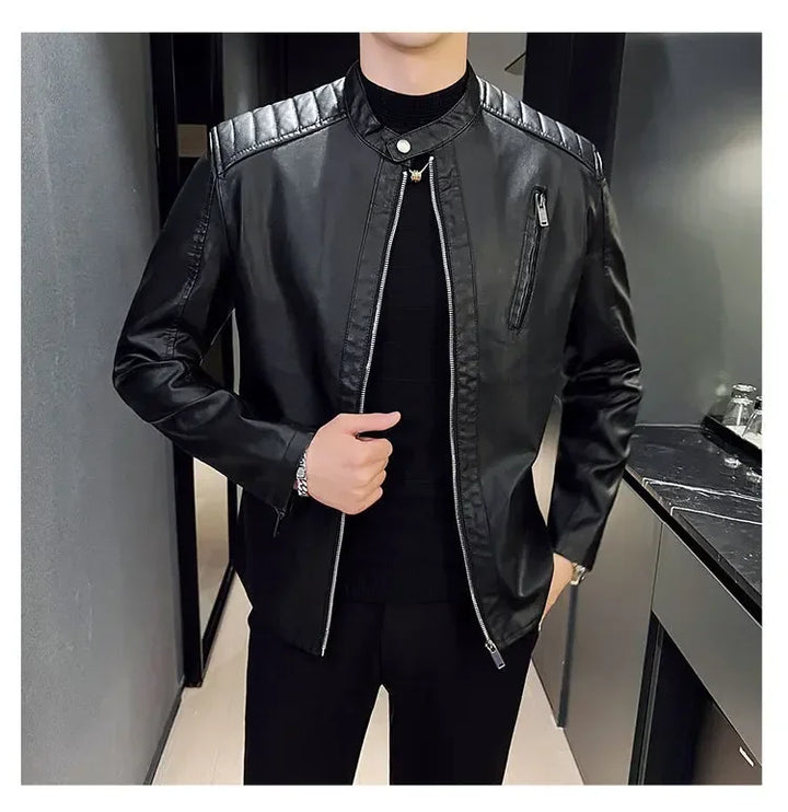Men’s Slim Fit Moto Biker Jacket