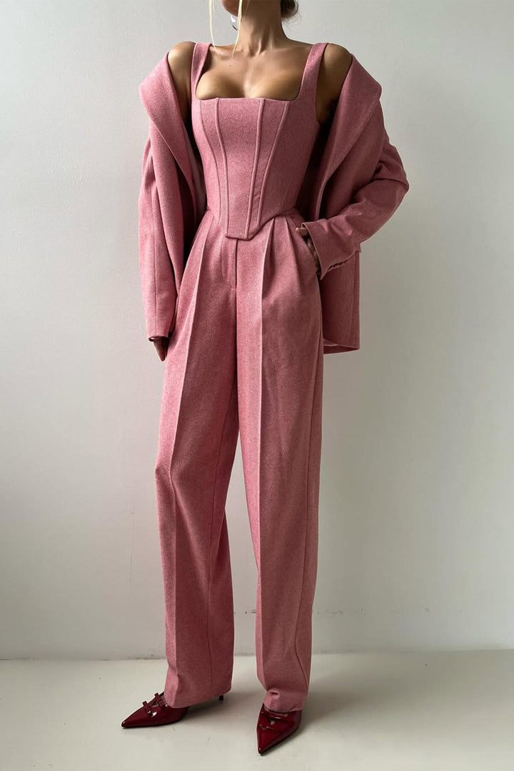 Women’s Three-Piece Double-Breasted Suit Set