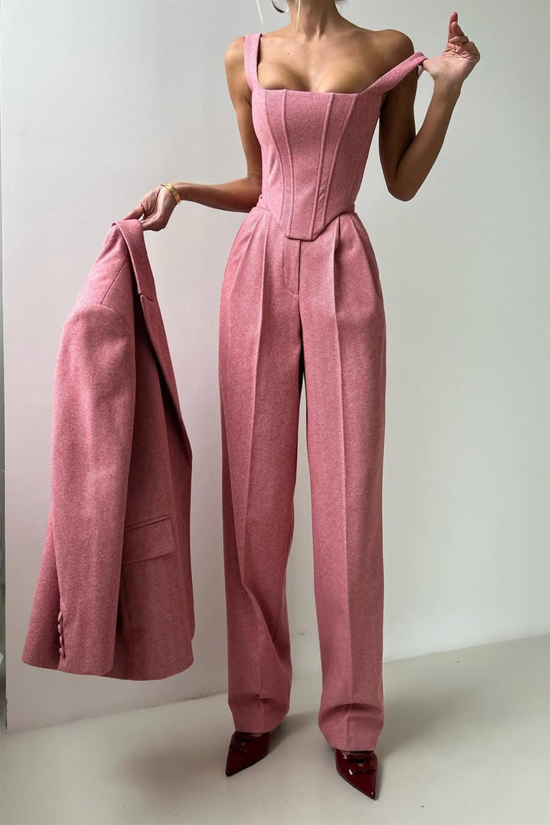 Women’s Three-Piece Double-Breasted Suit Set