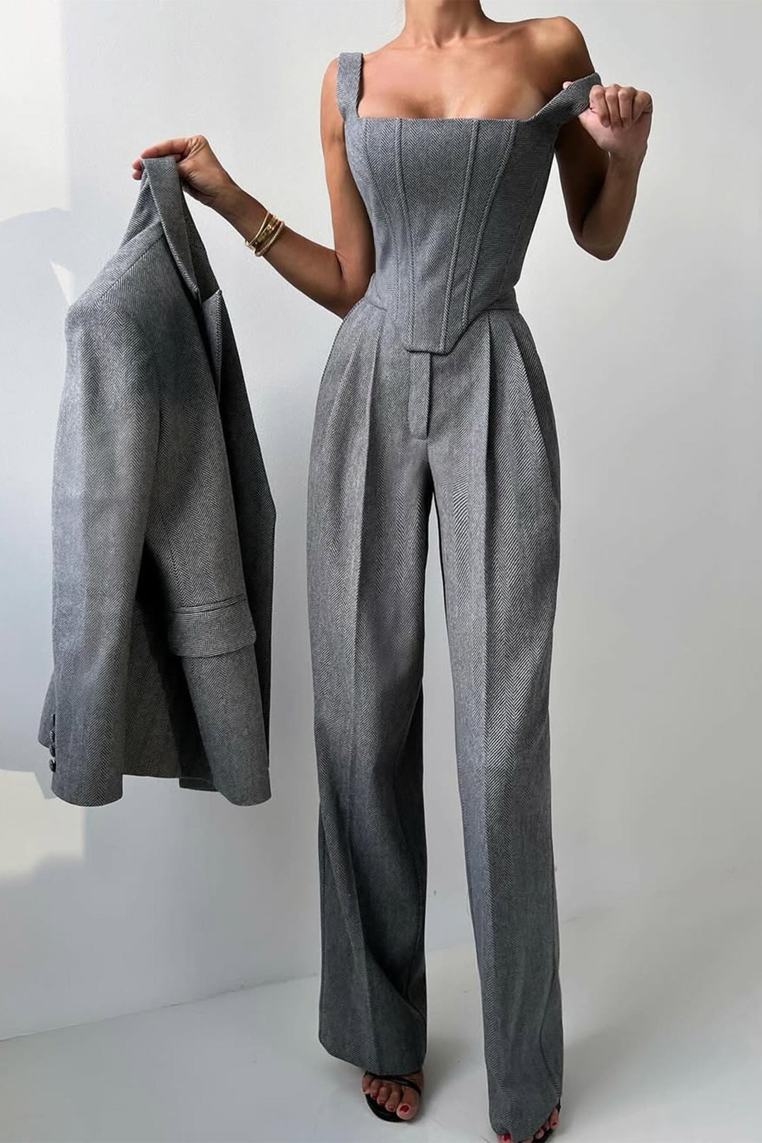 Women’s Three-Piece Double-Breasted Suit Set
